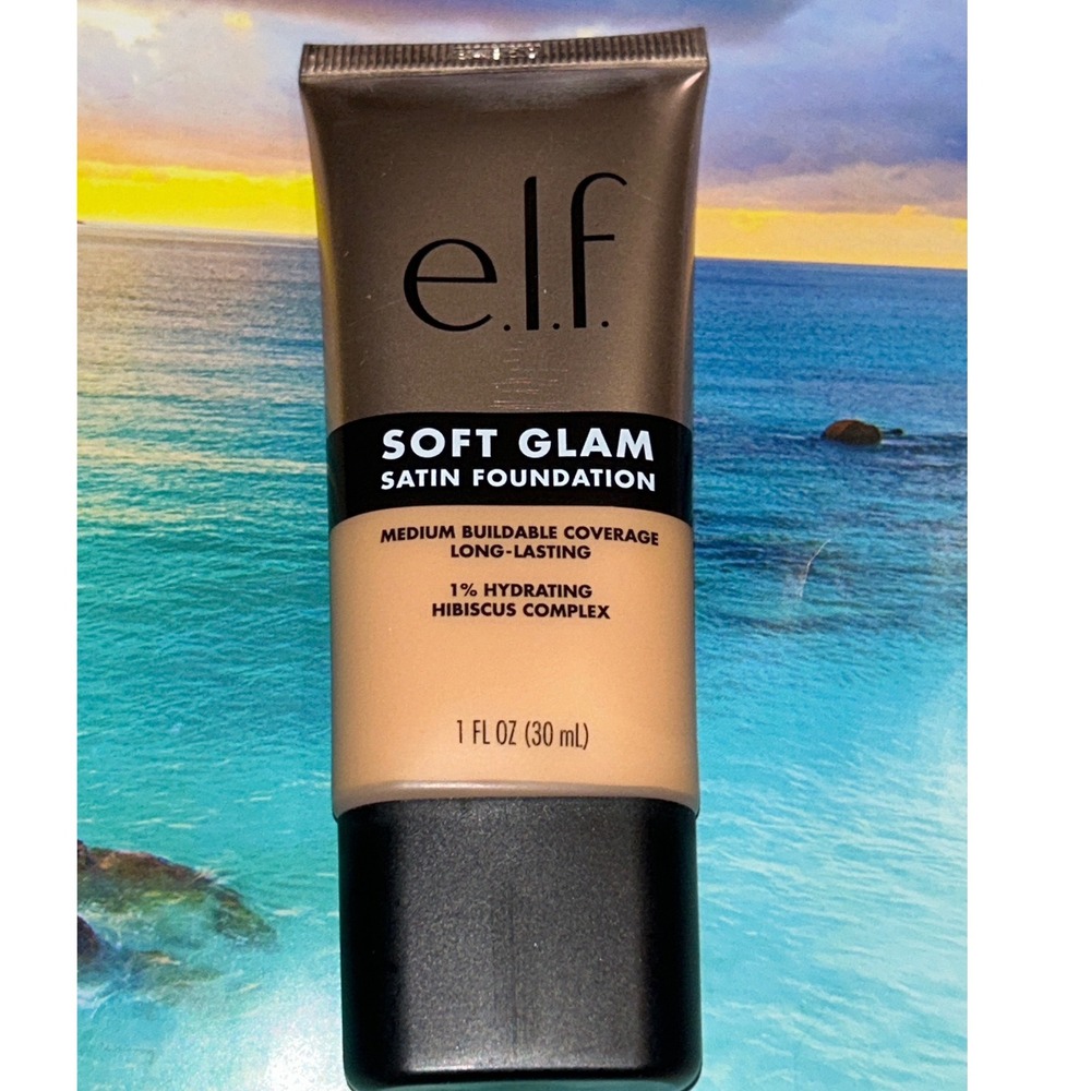 e.l.f. Soft Glam Satin Foundation 33 Medium Warm Medium Buildable Coverage 1oz